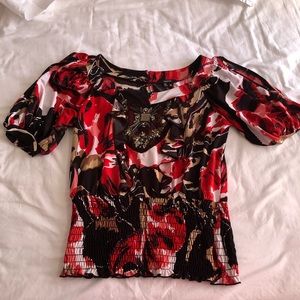 Holiday Blouse XOXO Size M